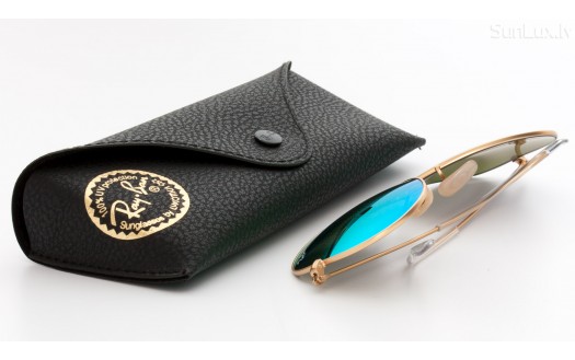 Ray-Ban Aviator Green Flash Lenses Polarised (RB3025 112/P9 58mm) saules brilles